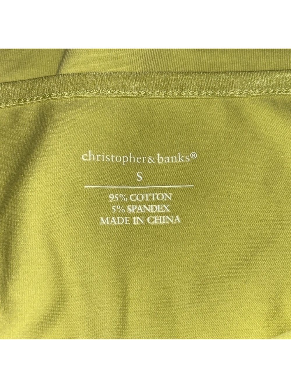 CHRISTOPHER & BANKS Lime Green Tank Top w/ Adjustable Straps NWT! Size S - Picture 5 of 8